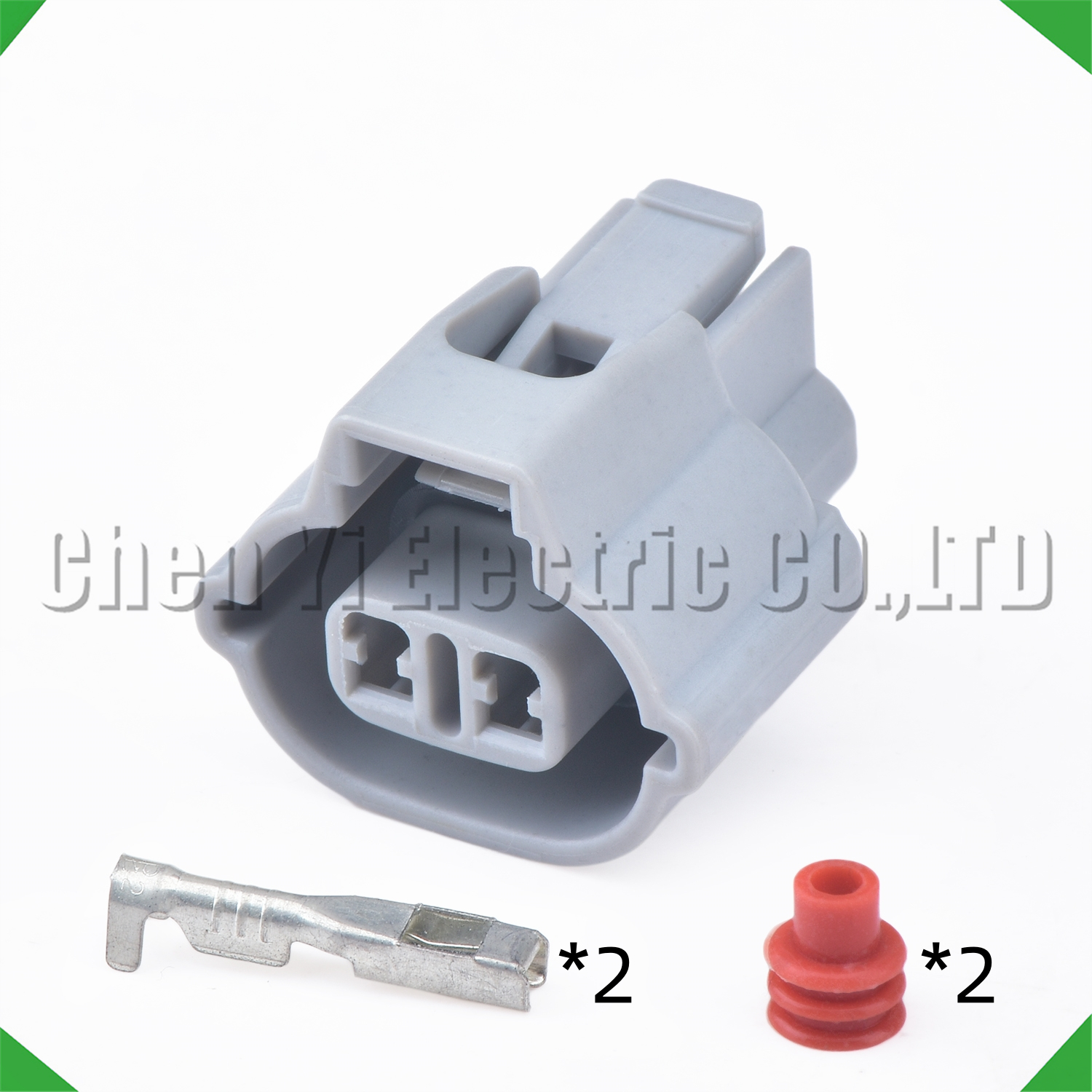 Conector automático de 2 pines, Base de luz T10 T15, enchufe de bombilla halógena, soporte de lámpara, enchufe de arnés de cables 8161512590 7223-1324-40 90075-60001: Gris oscuro