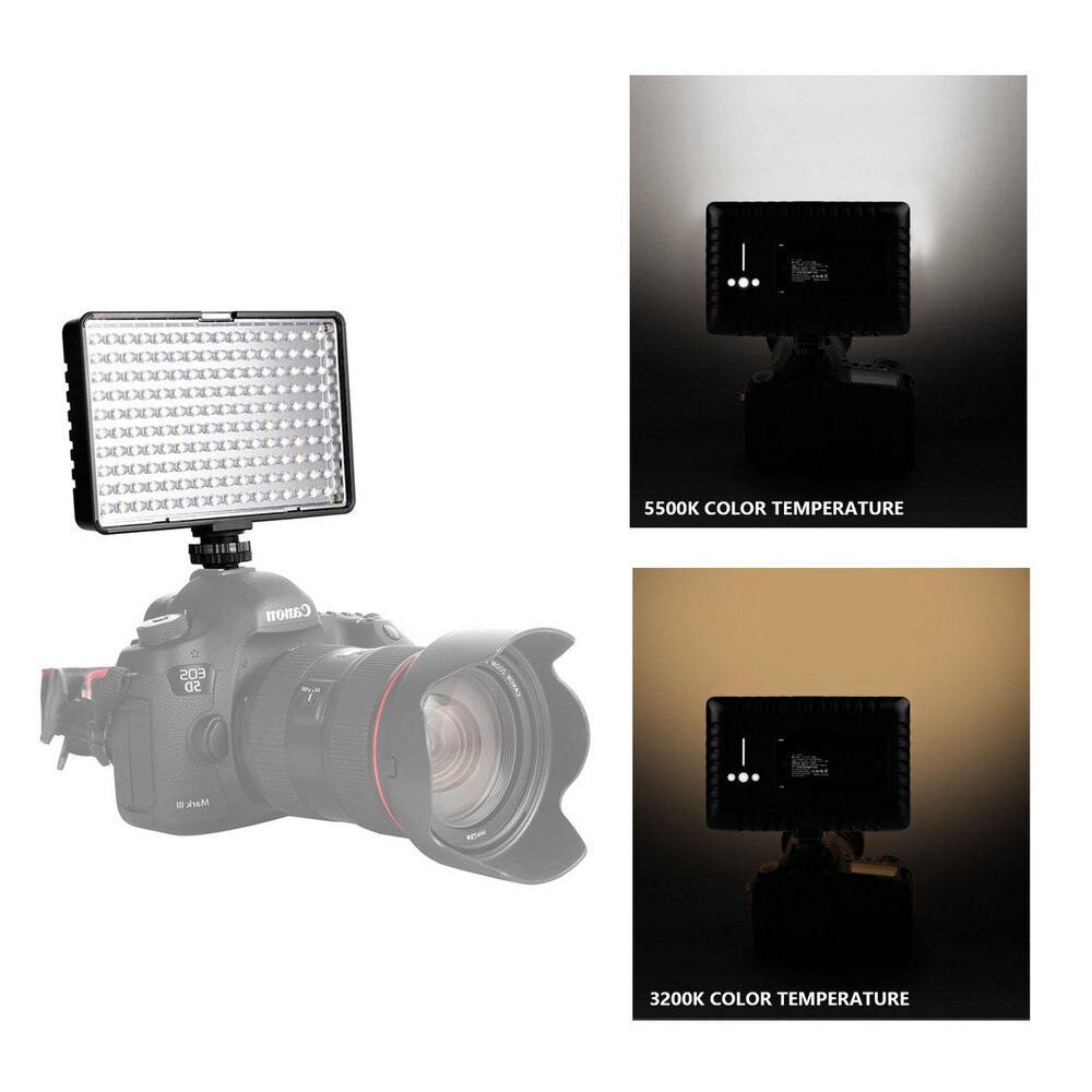 Travor 160 LED Video Licht Lampe licht panel/auf Kamera 5600 K/3200 K Dimmbare für Canon Nikon DSLR Kamera Fotografie Beleuchtung