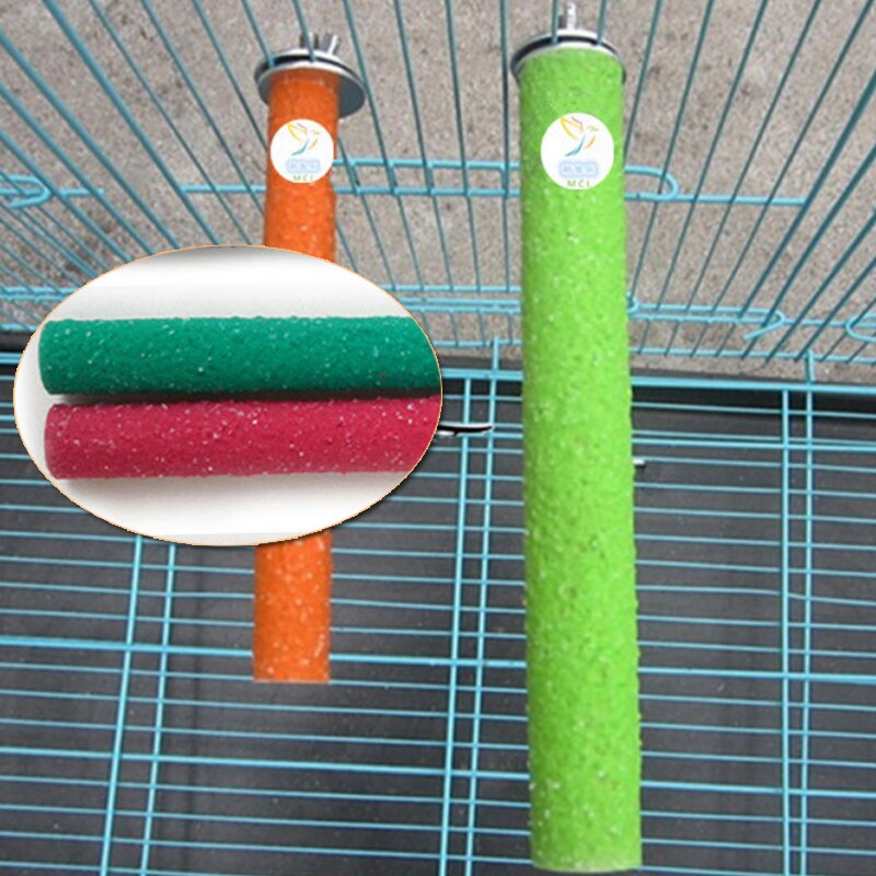 Wood Bird Claw Beak Grinding Bar Standing Stick Parrot Station Pole Grinding Stand Claws Bird Supplies Cage Accessories 1PC
