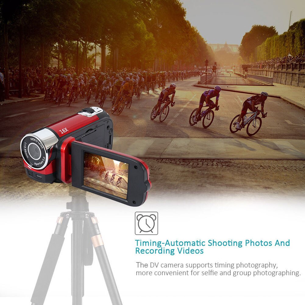 1080P Digital Camera Camcorder LED Light DVR Anti-shake Video Shooting Clear Portable High Definition