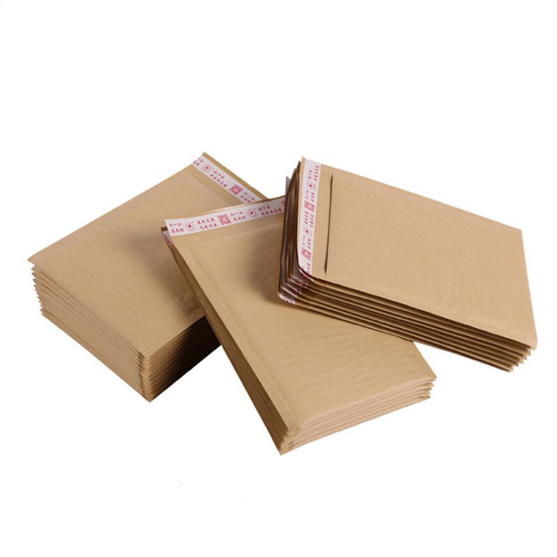 50Pcs/Lot Bubble Envelope Brown Kraft Paper Bubble Bags Shockproof Packaging Bag Mailing Envelopes 9 Sizes