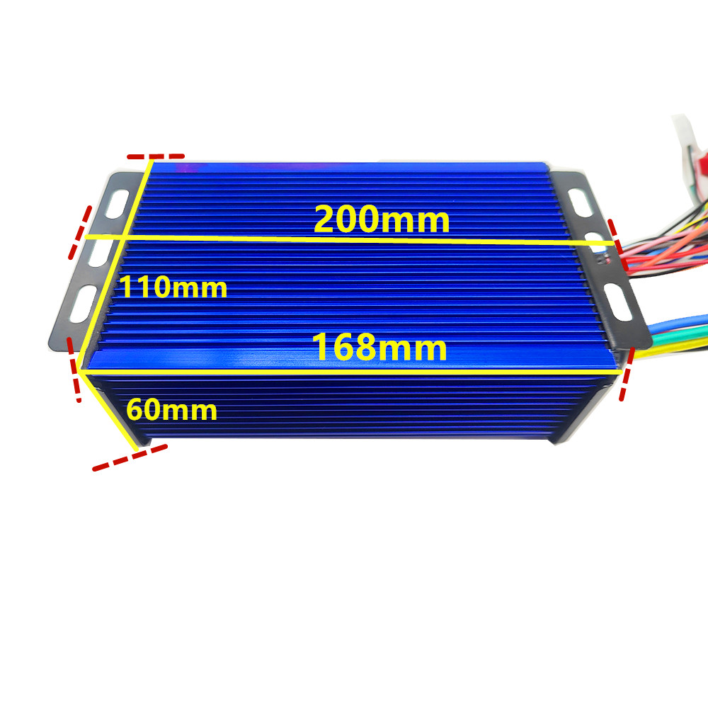 48V 60V 72V 2000W 3000W Hub Motor Controller 18mos MAX60A for Electric Bike/trycycle/E-Scooter/Motorcycle/BLDC Motor Controller