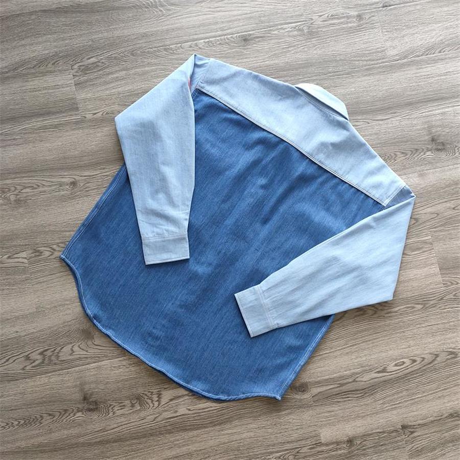 Hip Hop Streetwear CAVEMPT Shirt C.E CAV EMPT TWO COLOUR DENIM SHIRTS Men Women 1:1 Best Casual Cavempt Shirt