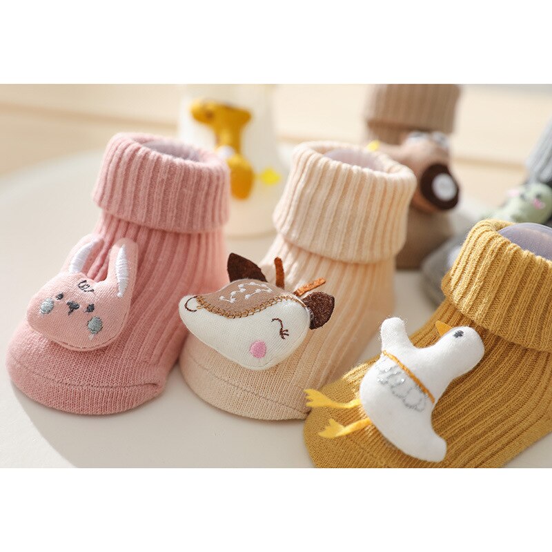 Karikatur Puppe Anti Unterhose Baby Socken Nette Herbst Winter Warme Kleinkind Kleinkind Socken Weiche Elastische Neugeborenes Mädchen Jungen Boden Socken