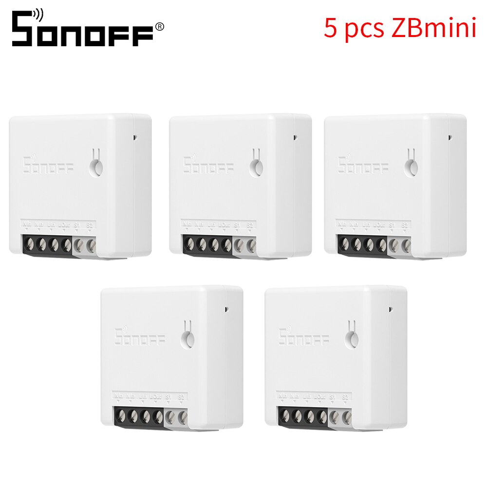 SONOFF Zigbee 3.0 Mini DIY Smart Switch Two Way Switch APP Remote Control Smartthing Voice Control via Alexa Google Home: 5Pcs