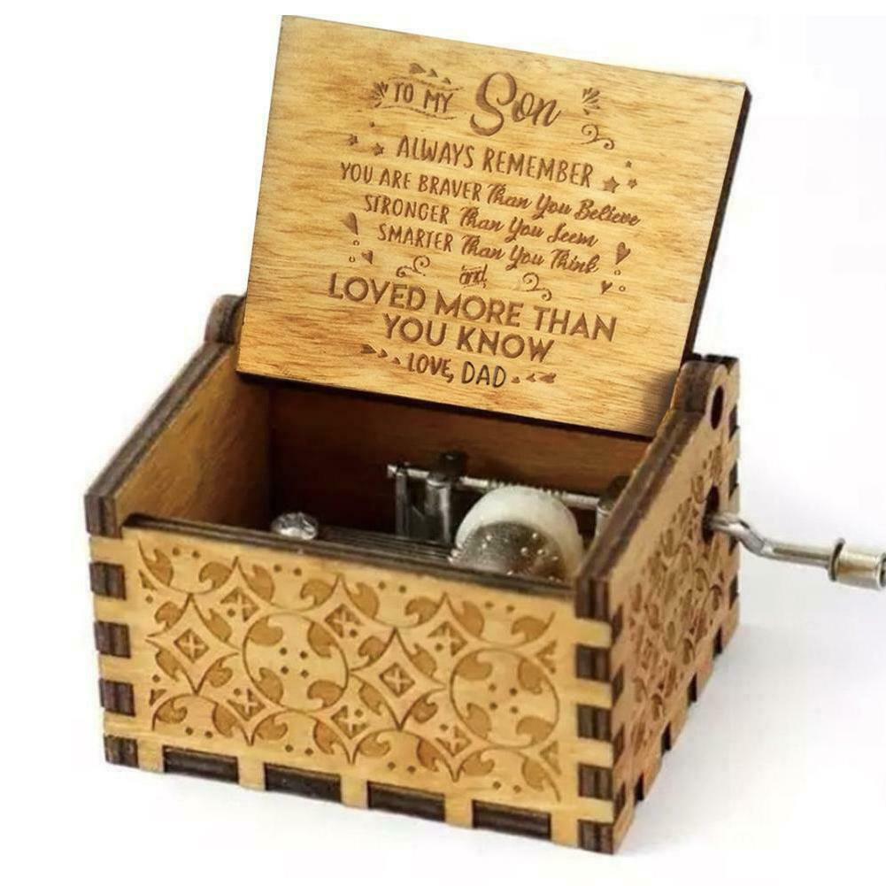 You Are My Sunshine-Wooden Engraved Music Box for Mom/Dad To Daughter/Son Music Boxes Home Decor