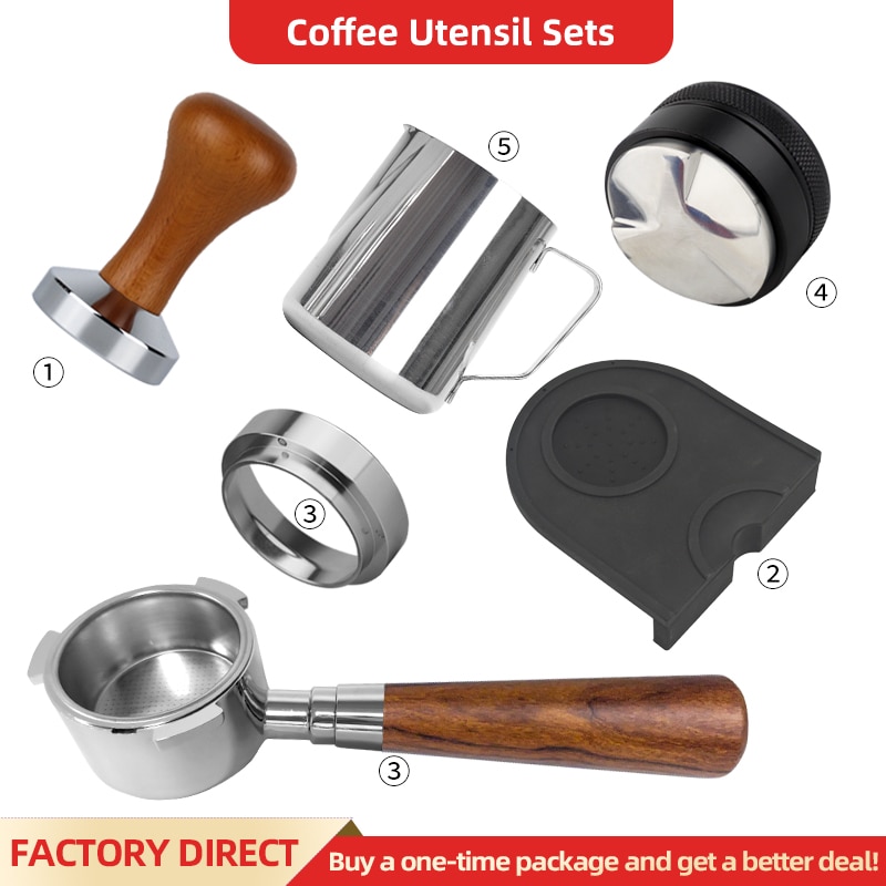 Koffie Gebruiksvoorwerp Sets Koffie Bodemloze Filterhouder Voor Delonghi Filter 51Mm Rvs Vervanging Filter Mand Koffie Acc
