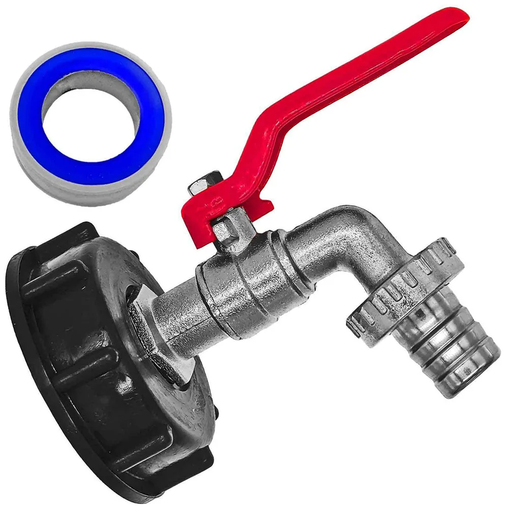 1 set utloppskran ibc-tank, tankkran, lockadapter, lock, kran, tank 1000 liter, vattentankadapter, trädgårdskran, snabbkoppling, kran