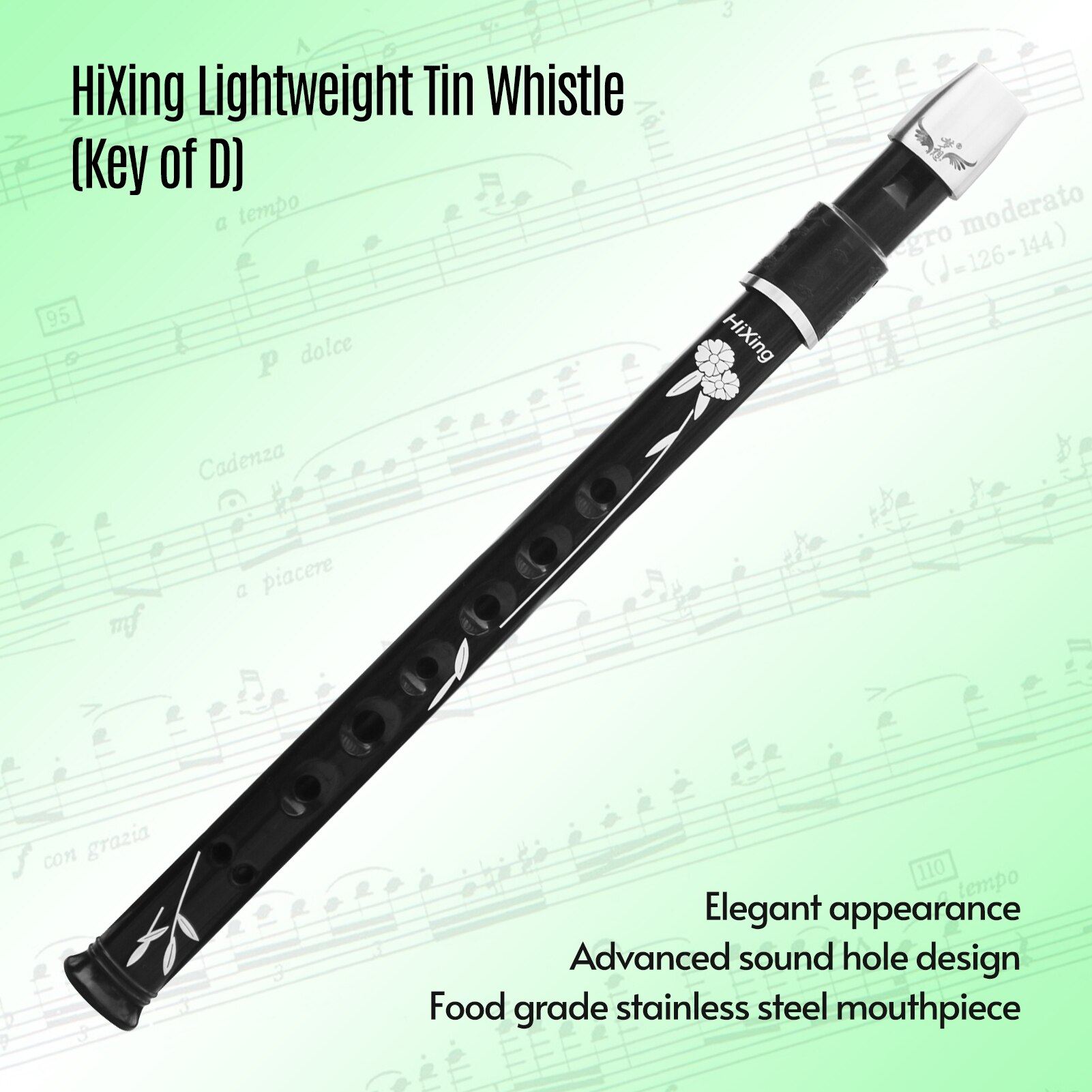 Lightweight Irish Whistle Tin Whistle Flute Recorder Instrument for Kids Soprano Recorder Irish Wind Instrument Key of D