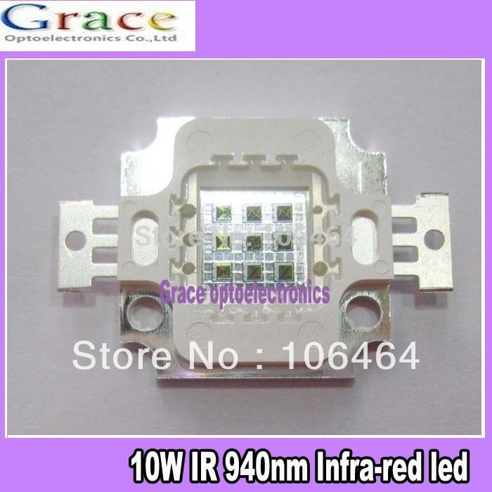 10 W IR 940nm infrarood High Power LED Chip gloeilamp 4.5-5 V