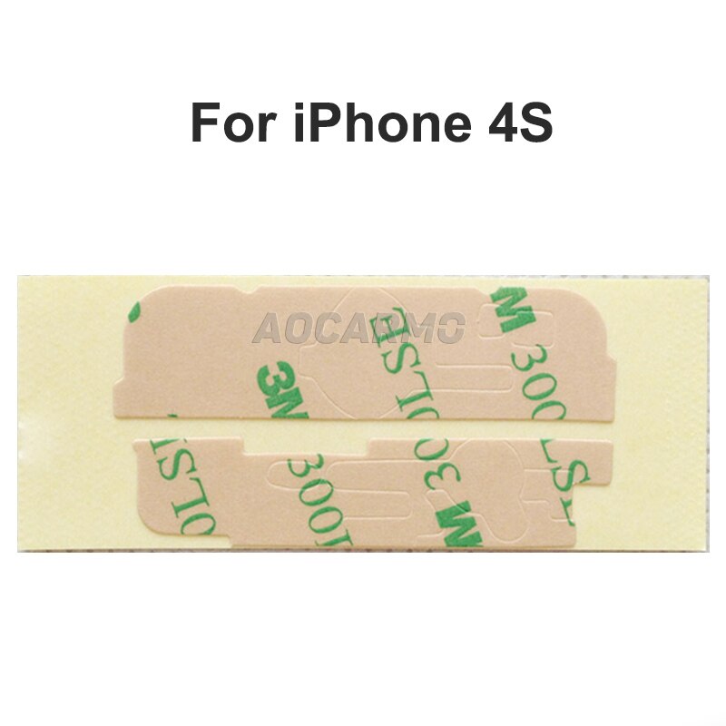 Aocarmo 10 ensembles/lot cadre avant LCD écran autocollant adhésif pour iPhone 4 4 S 300LSE 4G ruban: For iPhone 4S