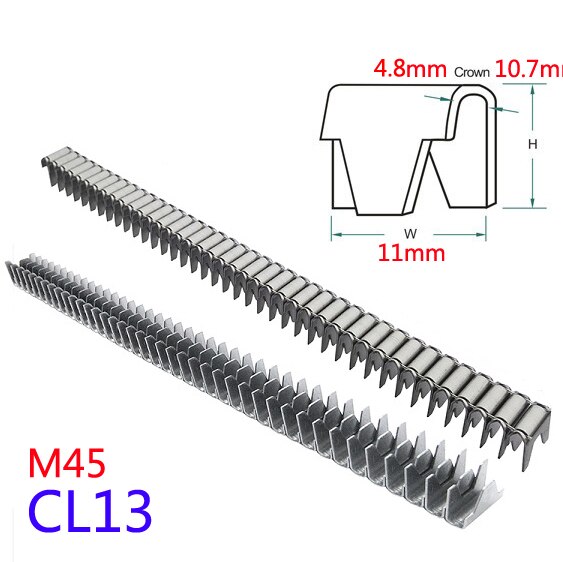 100Stck Luft Clinch Clip Waffen Frühling Werkzeuge M66 M45 M46 CL-14 16 72 Matratze NäGel Haustier Hund GeflüGel KäFeige fischernetz Befestigung Heftklammern: CL13 Pro M45