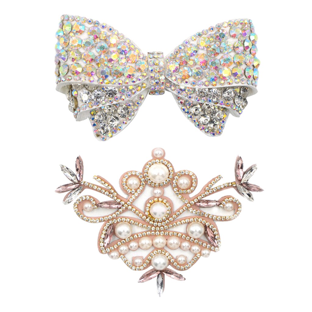 2-- pack damesschoenclips met strass-steentjes, schoenlabels met strass-steentjes, accessoires voor bruidsschoenen