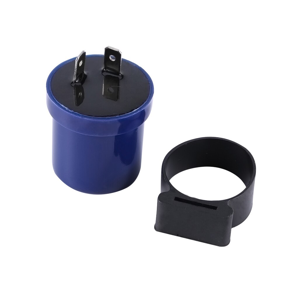 2-Pin Flasher Relay Motorcycle Flasher Beeper Relay Turn Signal Indicator Blinker 6V-12V Blue Motorcycle Accessories Universal