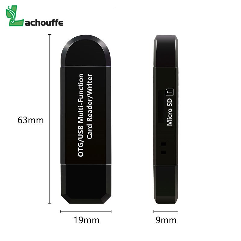 Micro usb otg 2 in 1 usb 2.0 adapteri sd-kortinlukija android-puhelimelle tabletti pc muistikorttien lukulaite