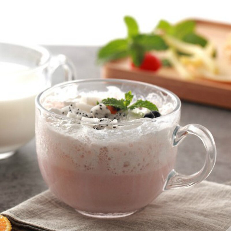 Glass Milk Tea Cup 480ml Large Breakfast Milk Cup Coffee Cup