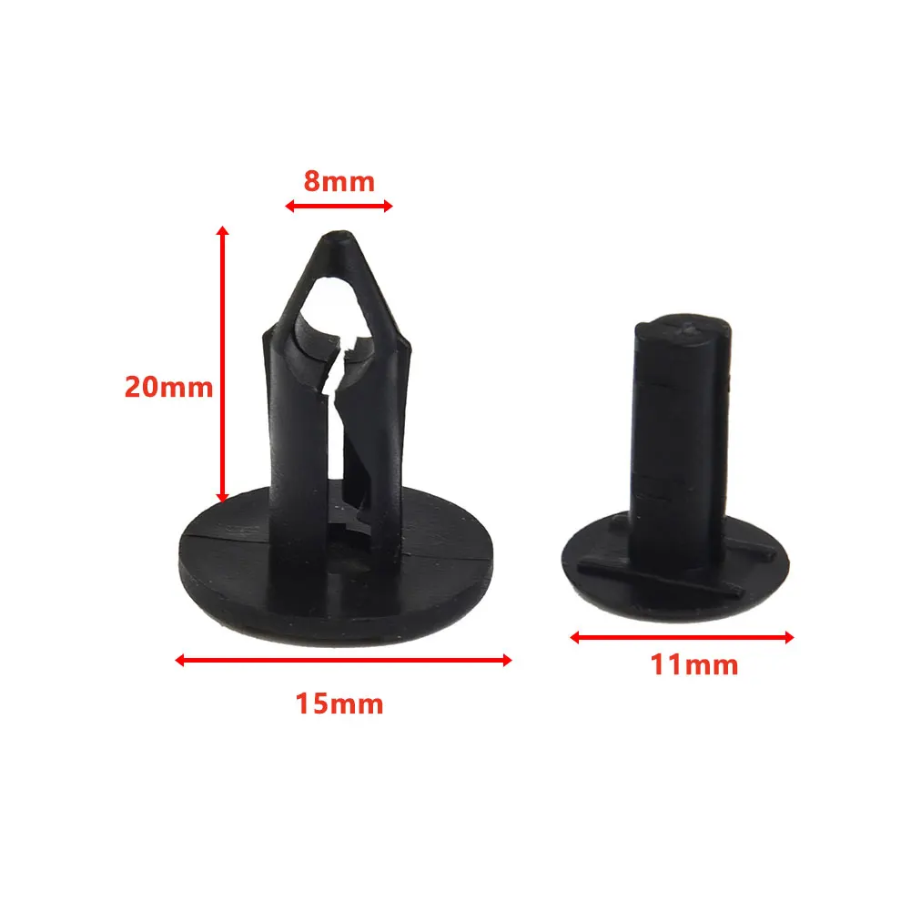 50 X Clips de rivets en plastique de remplacement pour ATV UTV 8 mm 5/16 293150089 pour garniture de porte, voiture, accessoire de voiture pare-chocs