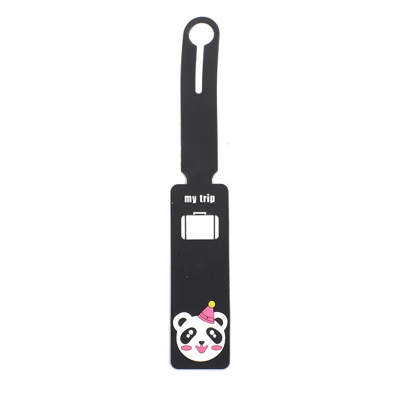 1 Pcs Funny Cartoon Animals Travel Luggage Label Straps Luggage Tag Silicone Name ID Address Tags: Panda