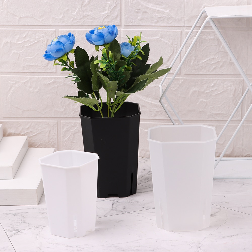Plastics Side-opening Octagonal Square Pot Succulent Flowerpot Resin Vientiane Potted Plant Transparent Gardening Tool