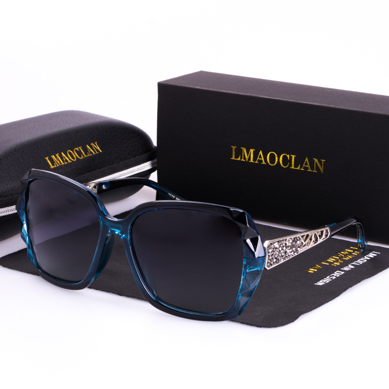 Luxury Brand HD Polarized Sunglasses Women Ladies Oversized Square Gradient Sun Glasses Female Eyewear Oculos UV400: New C01