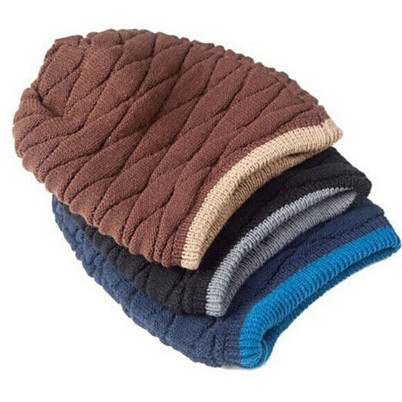 Unisex beanie vinter outdooor running cap menn kvinner strømpe hatt stripe strikket hiphop hatt mann kvinne varm ull cap vinter