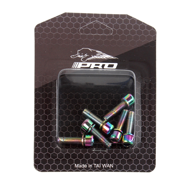 IIIPRO 6 stücke Fahrrad Vorbau Schrauben M5x18mm Edelstahl Mountainbike Vorbau Schrauben Bunte: MULTI