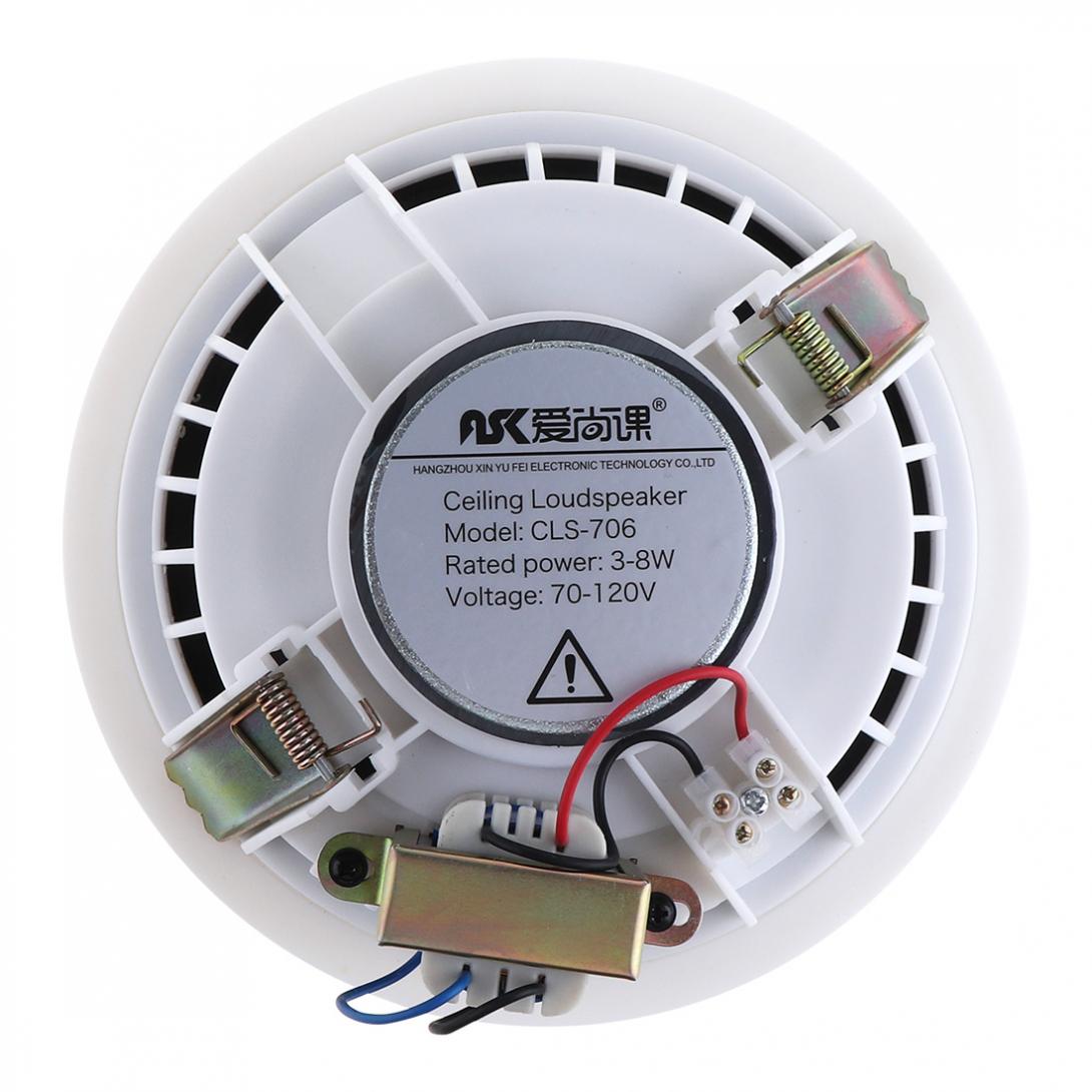 5.5 Inch 8W High Sensitivity Radio Ceiling Speaker Public Broadcast Background Music System Loudspeaker for Home Supermarket