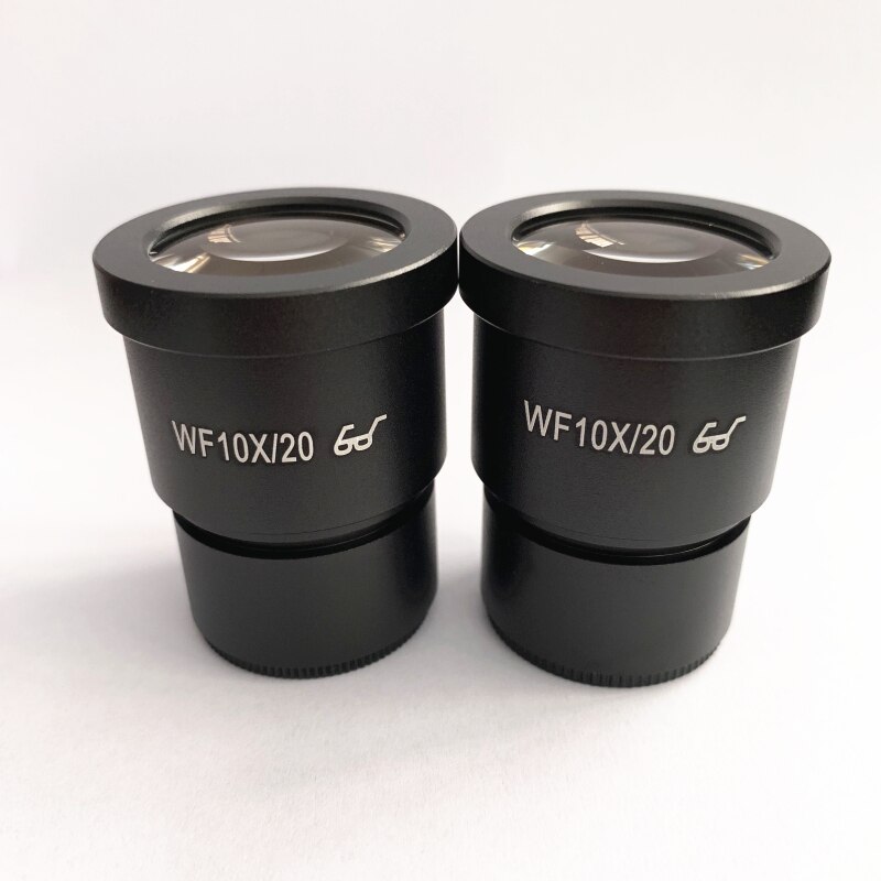 2 PCS Wide Field Eyepiece WF10X 20mm Microscope Wide Angle Eyepiece 30mm Mounting Interface Eyepiece for Stereo Microscope