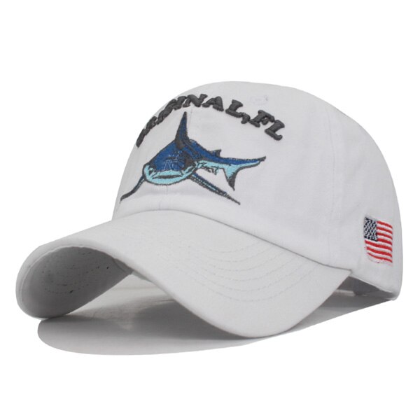 Berretto Da Baseball di modo Degli Uomini di Snapback Caps Donne Cappelli Per Gli Uomini Papà di Marca Casquette Osso Casual Pianura Regolabile Nuovo Sole cappello Caps: white Fish