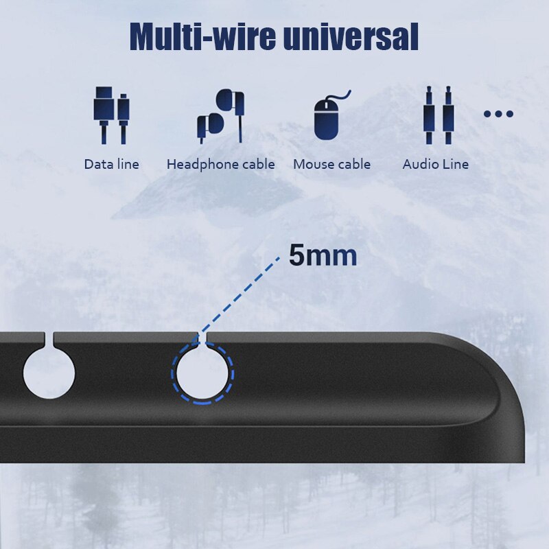 Cable Organizer Silicone USB Cable Winder Desktop Tidy Management Clips Cable Holder for Mouse Headphone Wire Organizer