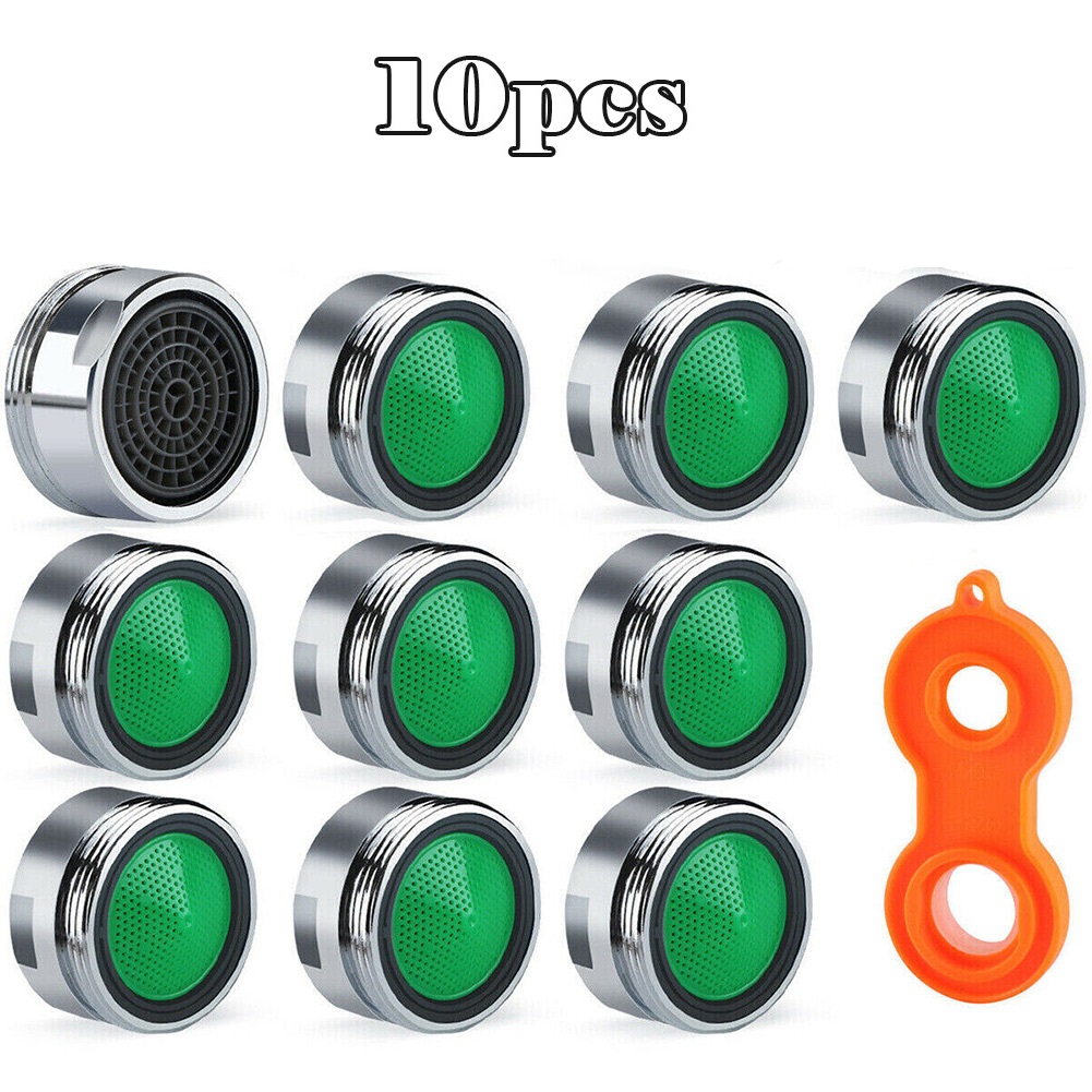 10 Stuks Waterbesparende Kranen Beluchter Vervangbare Filter Gemengde Nozzle M24 24 Mm Draad Badkamer Kraan Waskolf Accessoires
