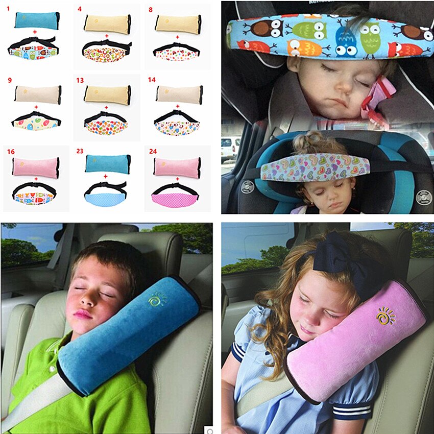 Kinderen Hoofd En Schouder Riemen Bescherming Kussen Ondersteuning Pillow Autostoeltje Slaap Klepstandsteller Voor Pasgeboren Baby