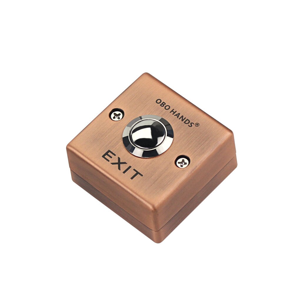 Fireproof Metal Door Exit Button Switch Release Push Button Waterproof Press to Exit for Electronic Locks Access Control System