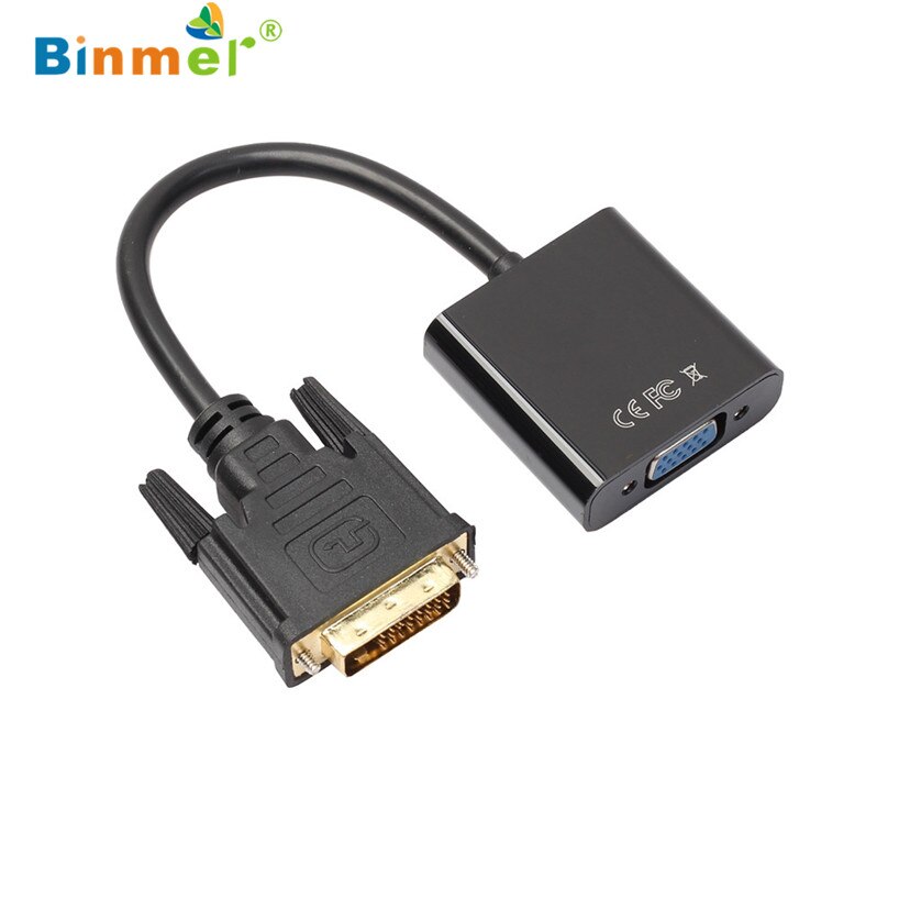 Binmer DVI-D 24 + 1 Pin Male naar VGA 15Pin Vrouwelijke Actieve Kabel Adapter Converter Freeshiping September 12