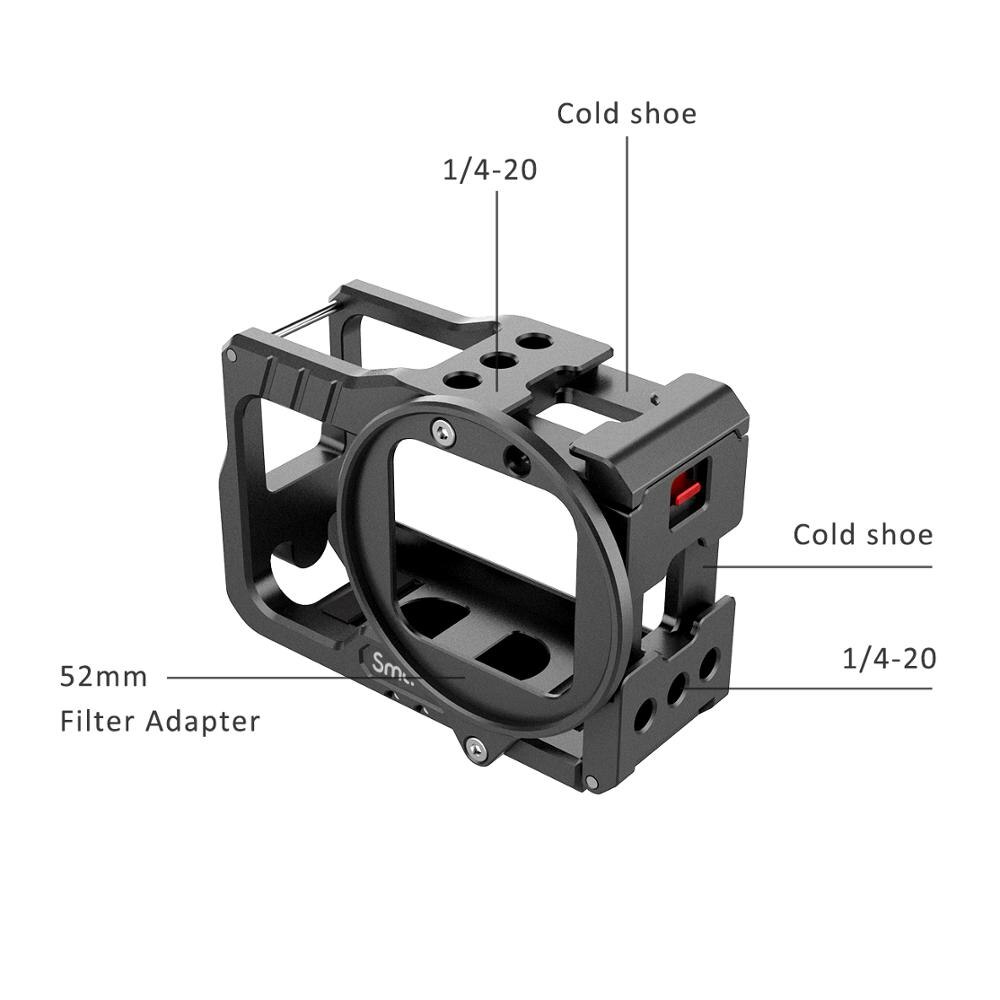 SmallRig Vlogging Cage &amp; 52mm Filter Adapter for Insta360 ONE R 4K Edition W/ Two cold shoe mounts, multiple 1/4”-20 holes 2901