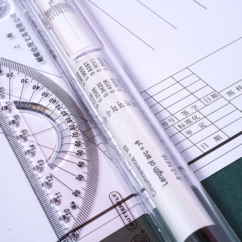 30cm parallel ruler, drawing roller balance ruler, multi-purpose drawing rolling translation ruler