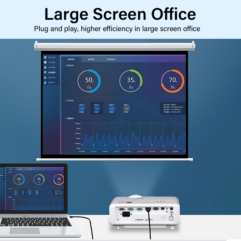 1.8m displayport-hdmi-kaapeli dp uros-uros vga dvi hdmi video-audiokaapeli 4k 1080p tietokoneeseen kannettavaan tietokoneeseen televisio projektori näyttö