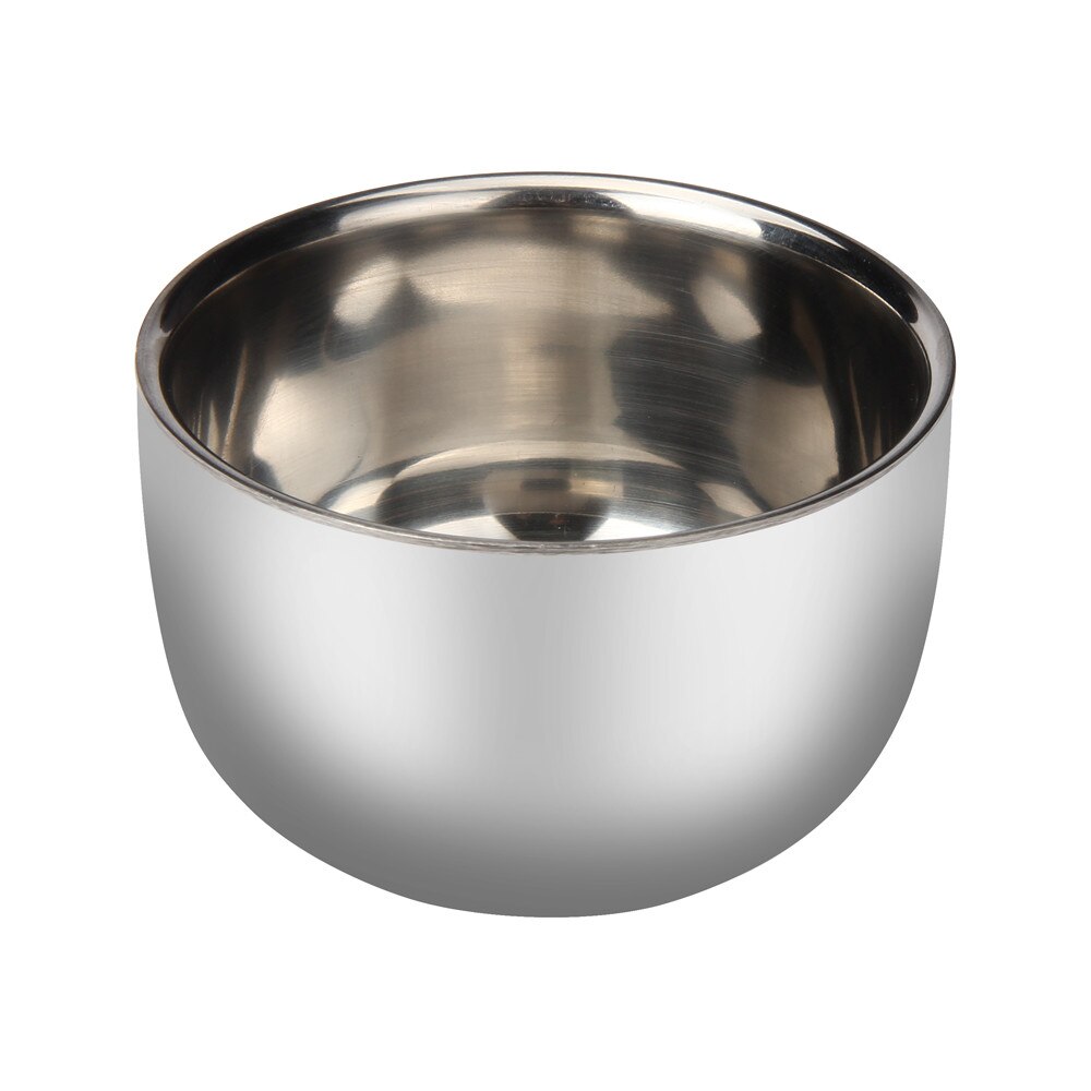 Men's Shaving Mug Bowl Cup For Shave Brush Stainless Steel Metal
