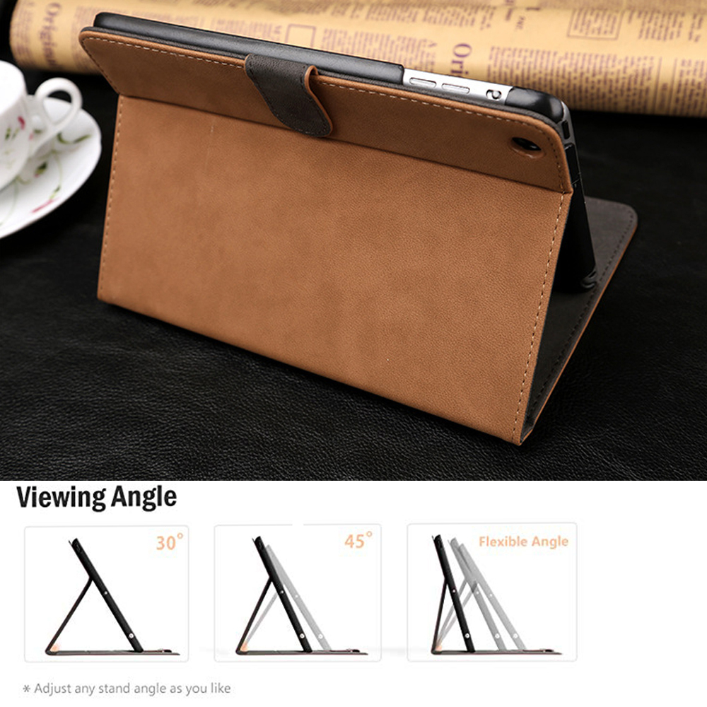 Scrub leren hoesje voor ipad 10.2 , wake-up/sleep cover, hoesje voor ipad air 2 9.7 hoesje voor ipad 7th generatie