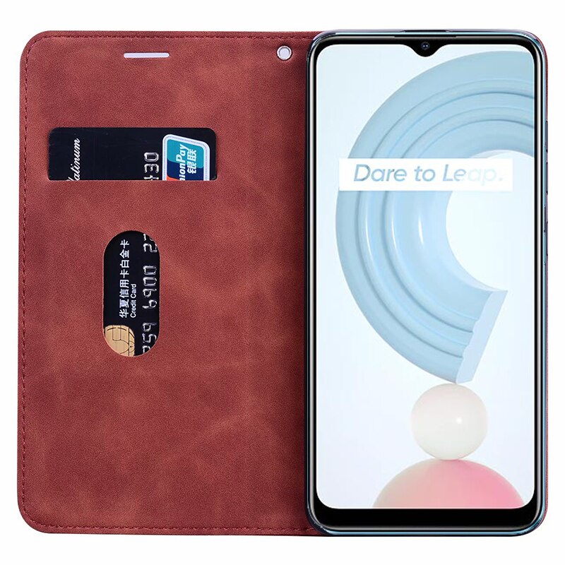 Abdeckung Für OPPO Realme C21 Fall PU Leder Zurück Flip Telefon Capa Shell Für Realme C21 C 21 чехол Brieftasche funda Schutz Luxus Tasche