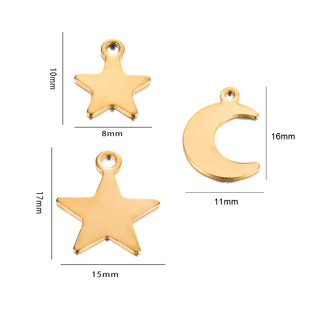 50 sztuk/partia puste tagi ze stali nierdzewnej Tiny Star Charms wisiorek DIY na naszyjnik bransoletka akcesoria do wyrobu biżuterii