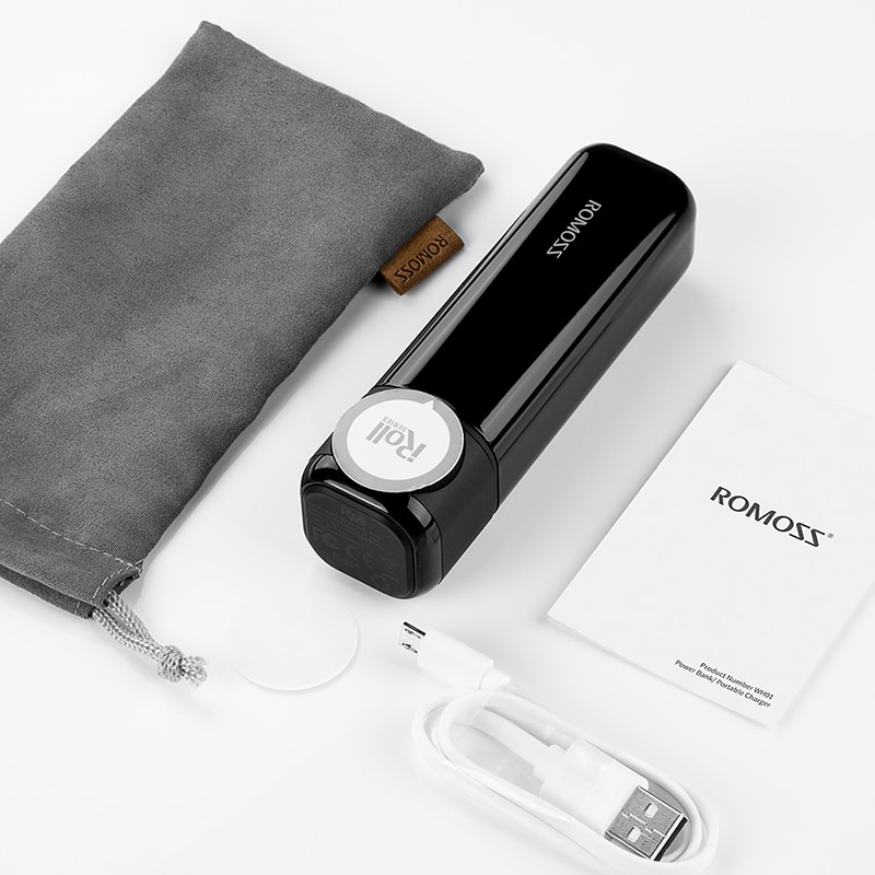 ROMOSS iRoll 3250mAh Wireless Charger Power Bank For Apple Watch 1 2 3 4 5 Portable Powerbank External Battery For Apple Watch