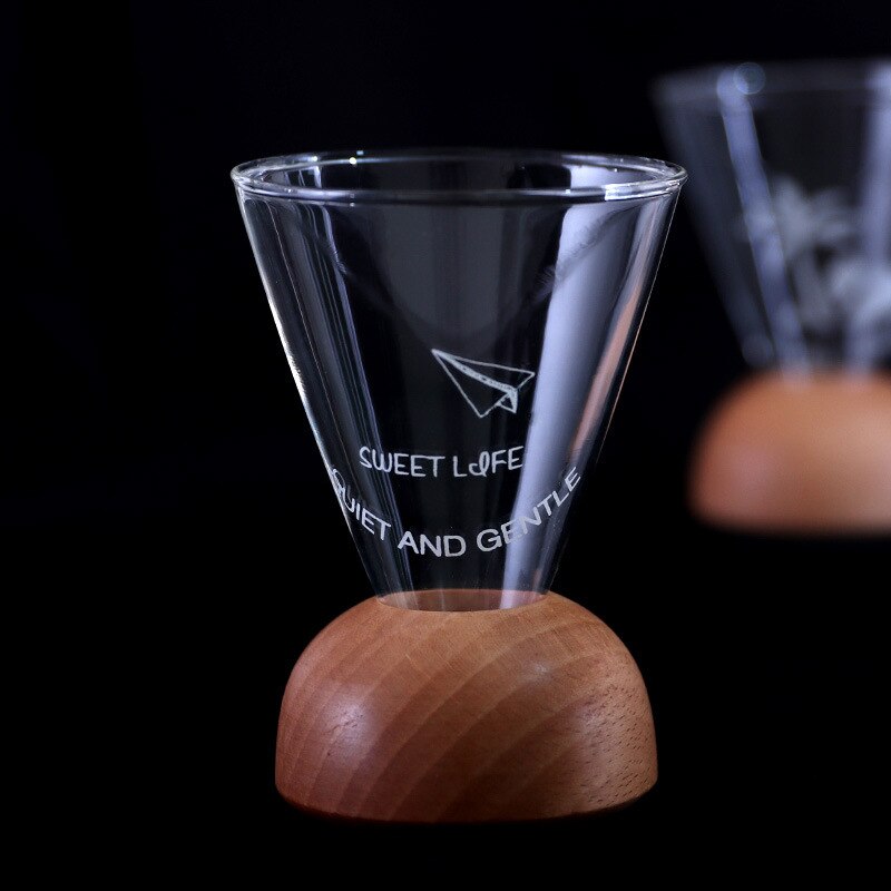Detomate-vaso de cóctel de arcoíris, con Base de madera de haya, soporte Pausse café, licor, Vodka, copa de vino para Bar y club nocturno