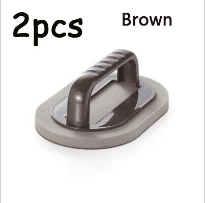 Esponja de limpieza mágica multifuncional, cepillo para eliminar la suciedad, olla de cocina, eliminación de óxido, limpiador, borrador de esponja: BROWN 2pcs