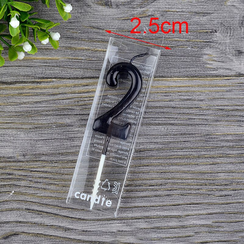 1 2 3 4 5 6 7 8 9 0 Velas de cumpleaños de color negro Velas de cumpleaños para niños para suministros de de pastel Decoración Velas de pastel