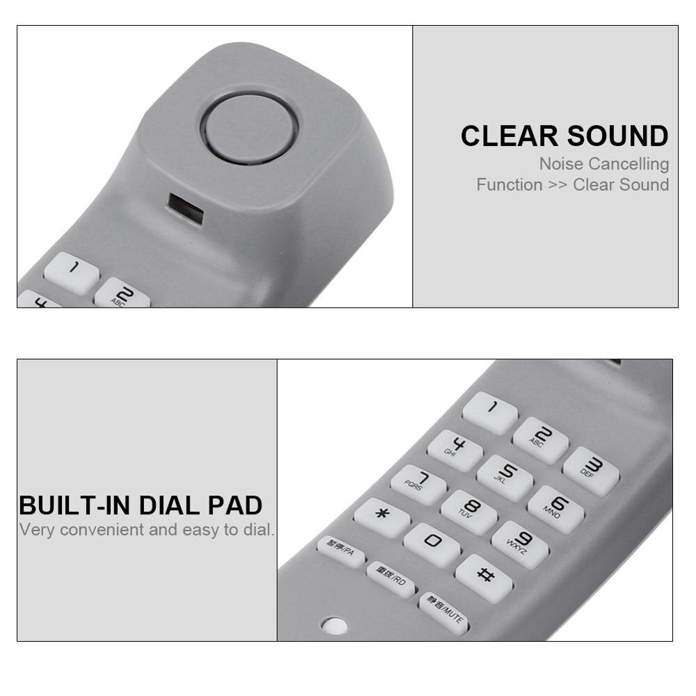 Thuis Telefoon Vaste Wall Mount Telefoon Nummerherhaling Ondersteuning Mute/Pauze-functie Voor Home Office Hotel Mini Telefoon