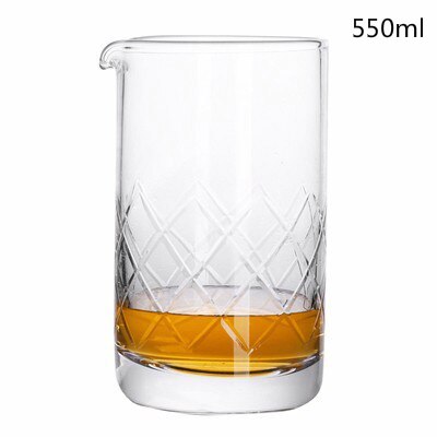 Mezclador de batidores de cristal para cócteles, mezclador de vaso para agitar, coctelera japonesa, utensilios para cócteles: Diamond -550ml