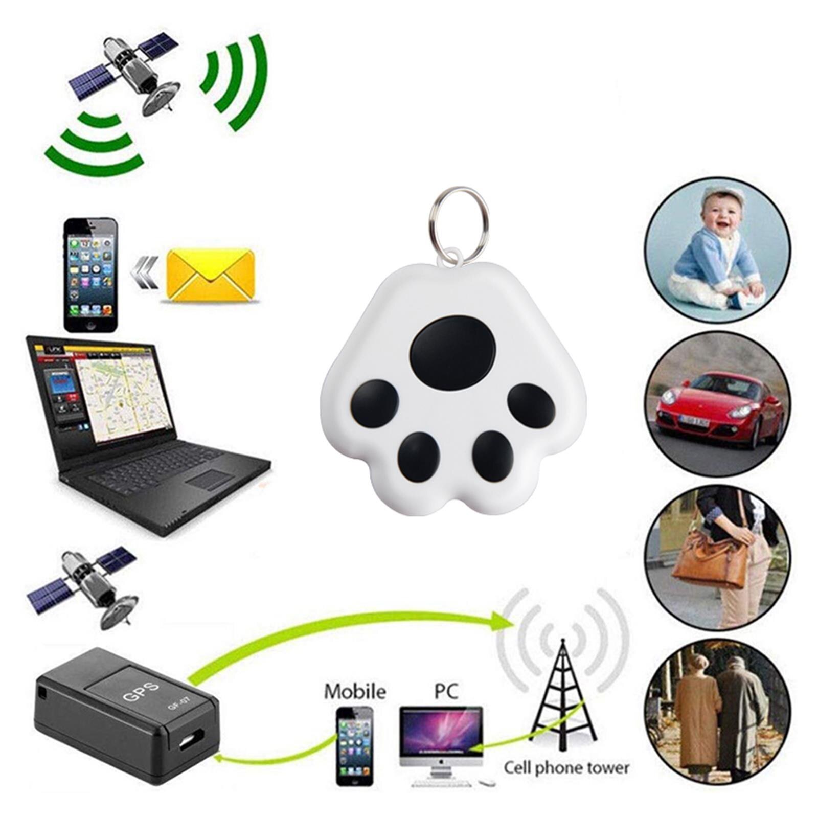 4PCS Smart Tracker Mini Anti-loss Wireless Track Device Cat Dog Mini Tracking Loss Prevention Waterproof Device Tool GPS Locator