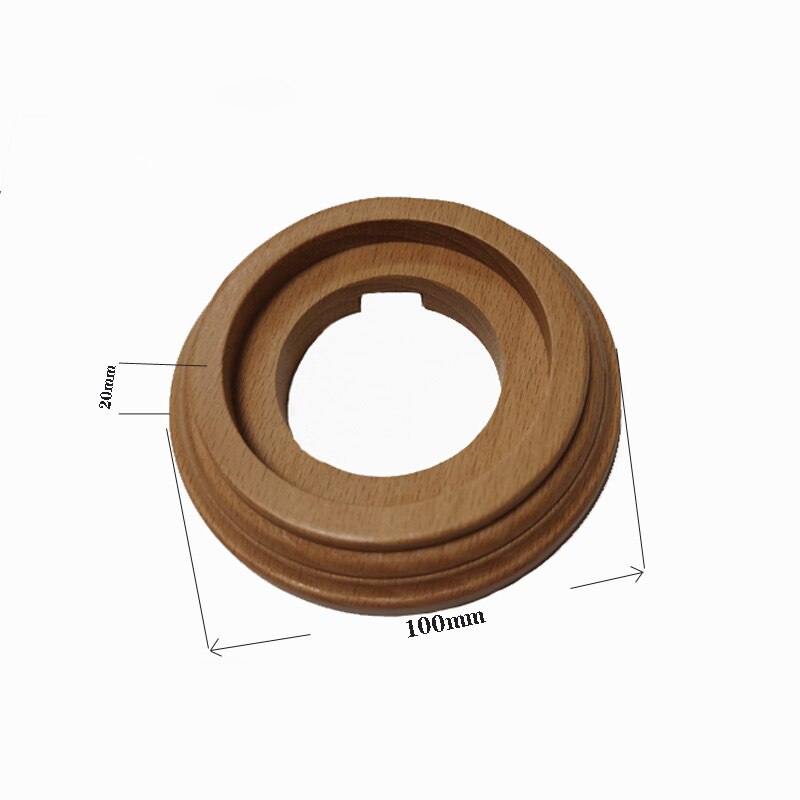 Home Improvement Retro Switch Socket Wooden Base Wall Lamp 1-3 Gang Power Switch EU Socket Wooden Base: 1-Gang Primary Color