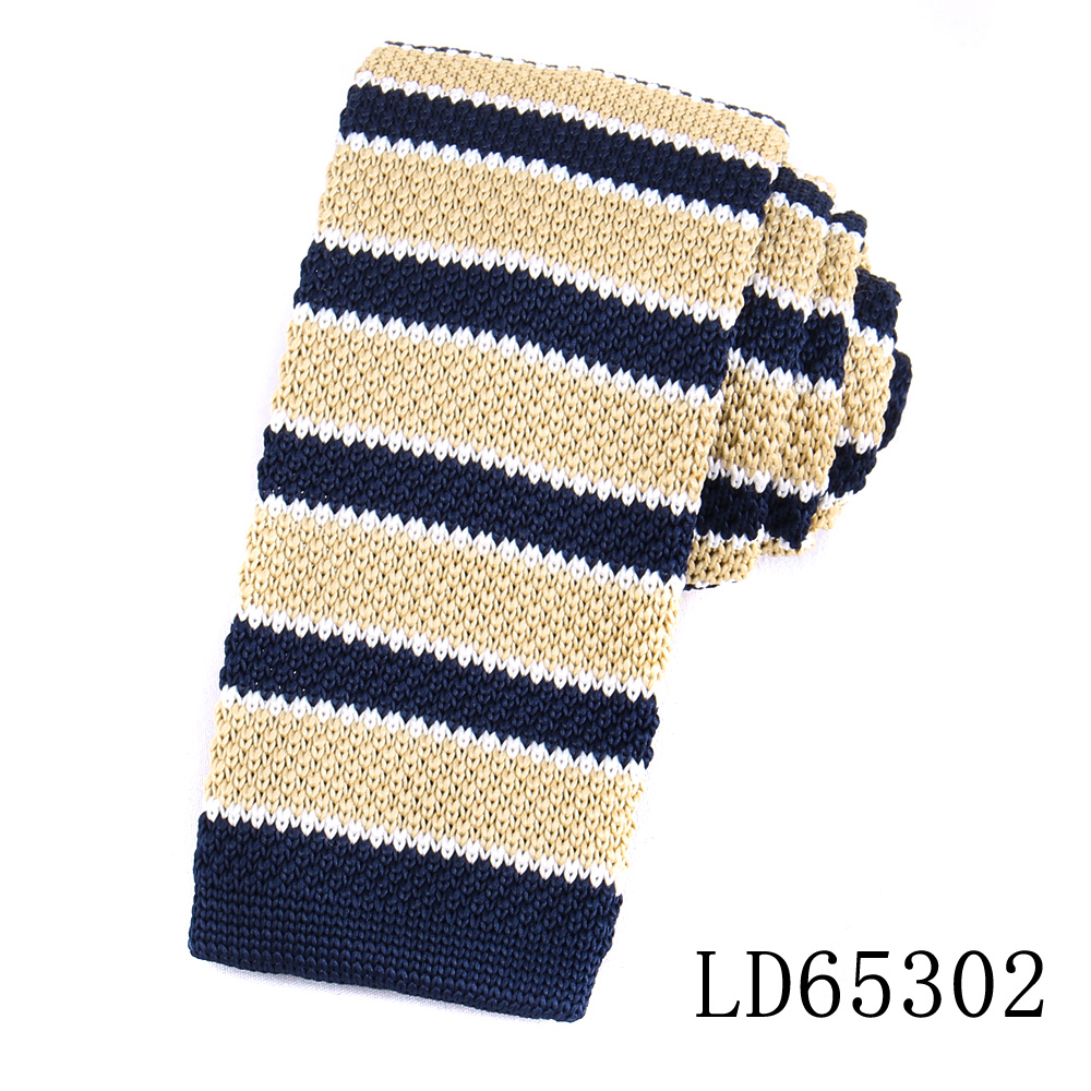 Corbatas de punto a rayas para hombres y mujeres, corbatas delgadas informales para hombres, corbata de cuello de punto delgada para de boda, corbata estrecha marrón: Negro